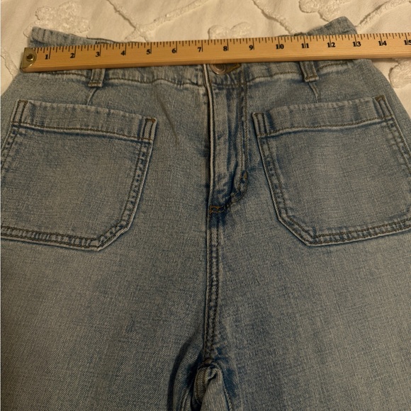 LC Lauren Conrad Wide Leg Cropped Jeans Size 4 Light Wash - Picture 6 of 7